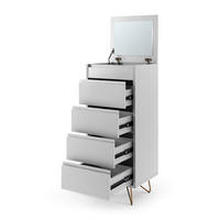 KOMMODE  in 45/110/40 cm  - Messingfarben/Weiß, Design, Glas/Holzwerkstoff (45/110/40cm) - Livetastic