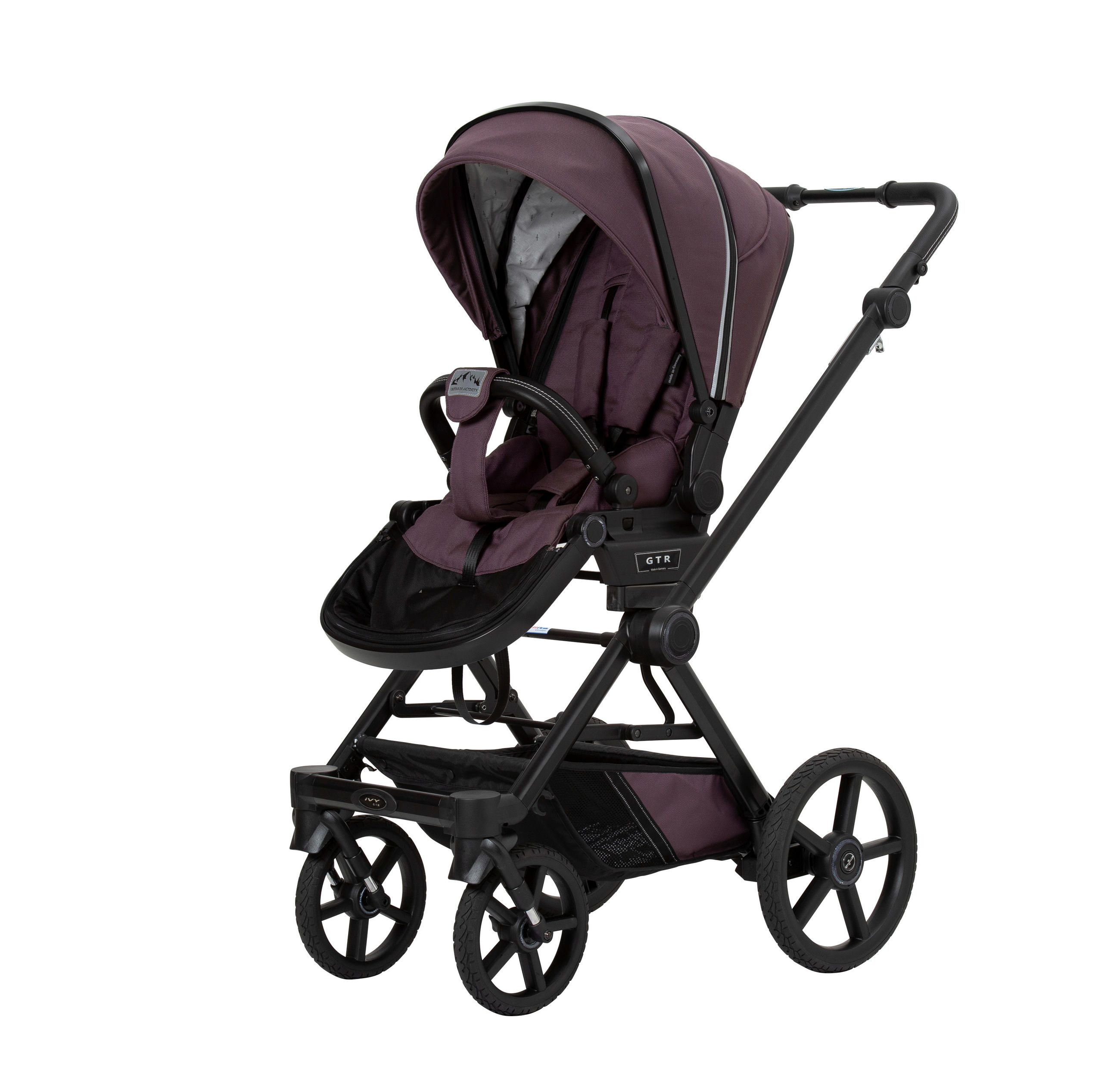 KINDERWAGENSET  Ivy GTR Outdoor  Amethyst  - Aubergine/Schwarz, Basics, Textil (58/116/96cm) - Hartan