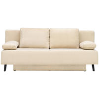 SCHLAFSOFA Spicy in Cord Beige  - Beige/Schwarz, Design, Textil/Metall (193/85/88cm) - Novel