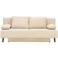 SCHLAFSOFA Spicy in Cord Beige  - Beige/Schwarz, Design, Textil/Metall (193/85/88cm) - Novel