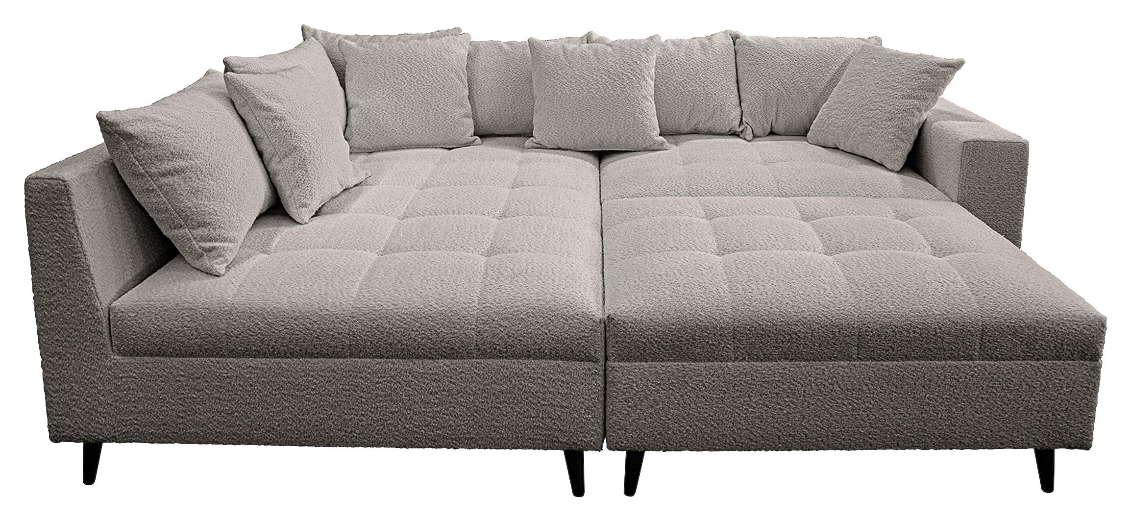KUTNA GARNITURA tekstil  tamno siva   - tamno siva/crna, Design, tekstil/drvo (174/247cm) - MID.YOU