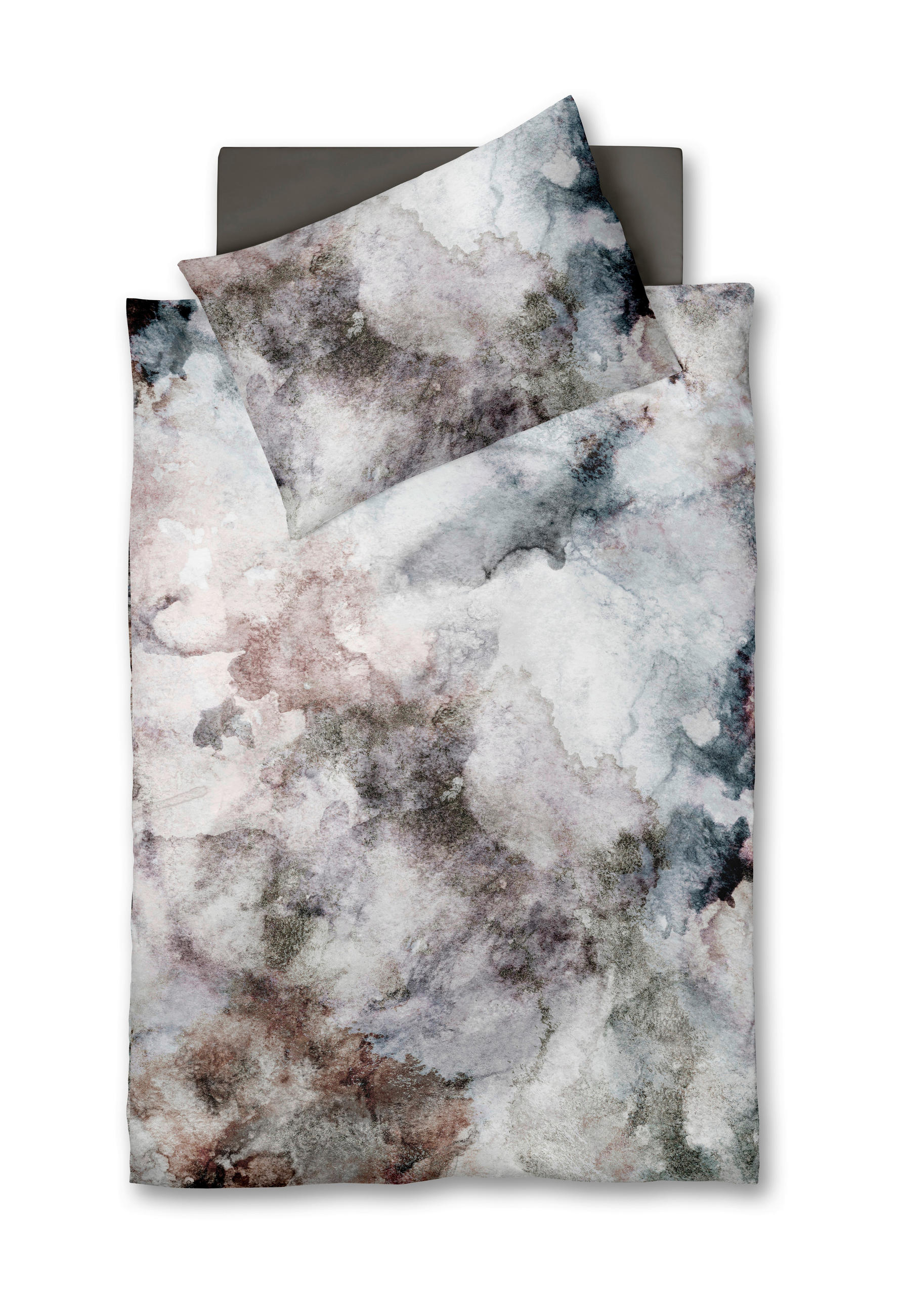 ÁGYNEMŰHUZAT-GARNITÚRA 140/200 cm  - világosszürke/sötétkék, Basics, textil (140/200cm) - Fleuresse