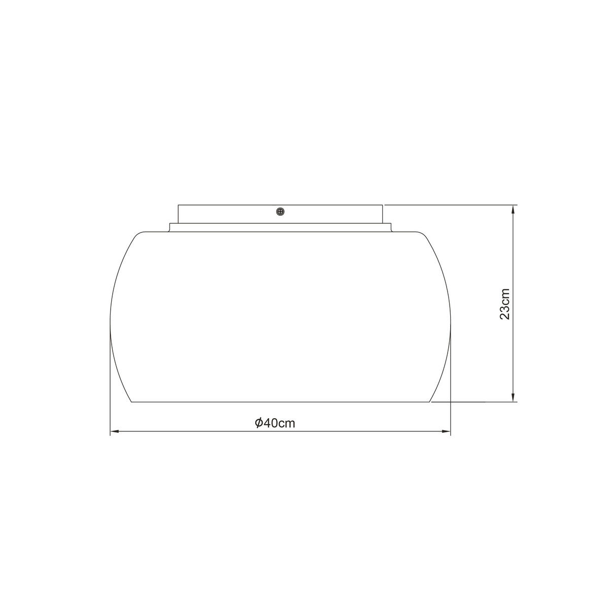 DECKENLEUCHTE  40/23 cm    - Grau, Trend, Glas/Metall (40/23cm) - Collet's Monde