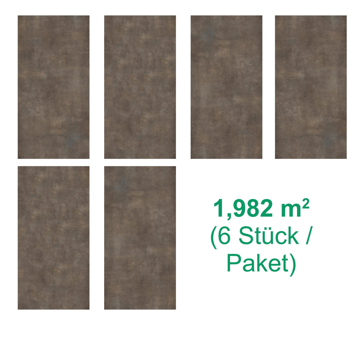 DESIGNBODEN Large  per  m² - Braun, Basics, Kunststoff (81.28/40.64/0.75cm)