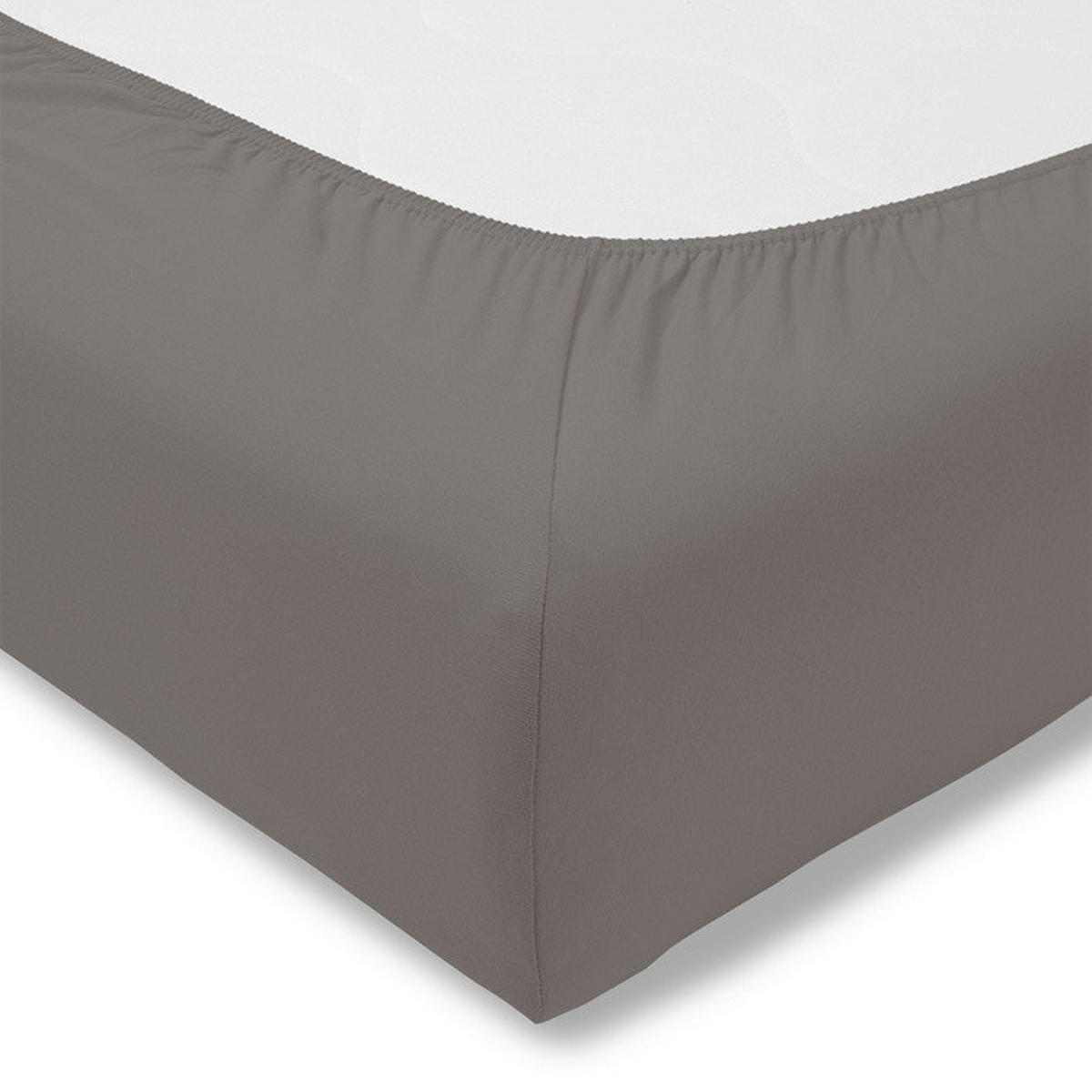 SPANNLEINTUCH 200/200 cm Single-Jersey  - Graphitfarben, Basics, Textil (200/200cm) - Estella