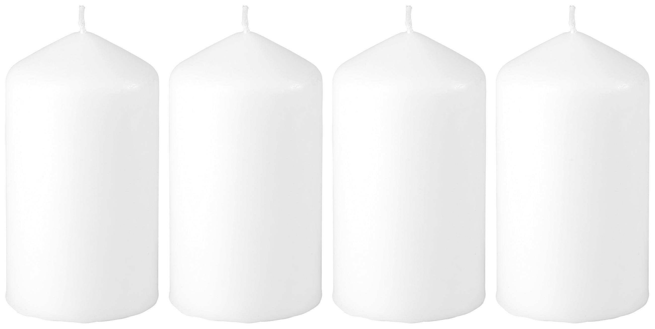 STUMPENKERZE 10/5,7 cm  - Weiß, Basics (10/5,7cm)