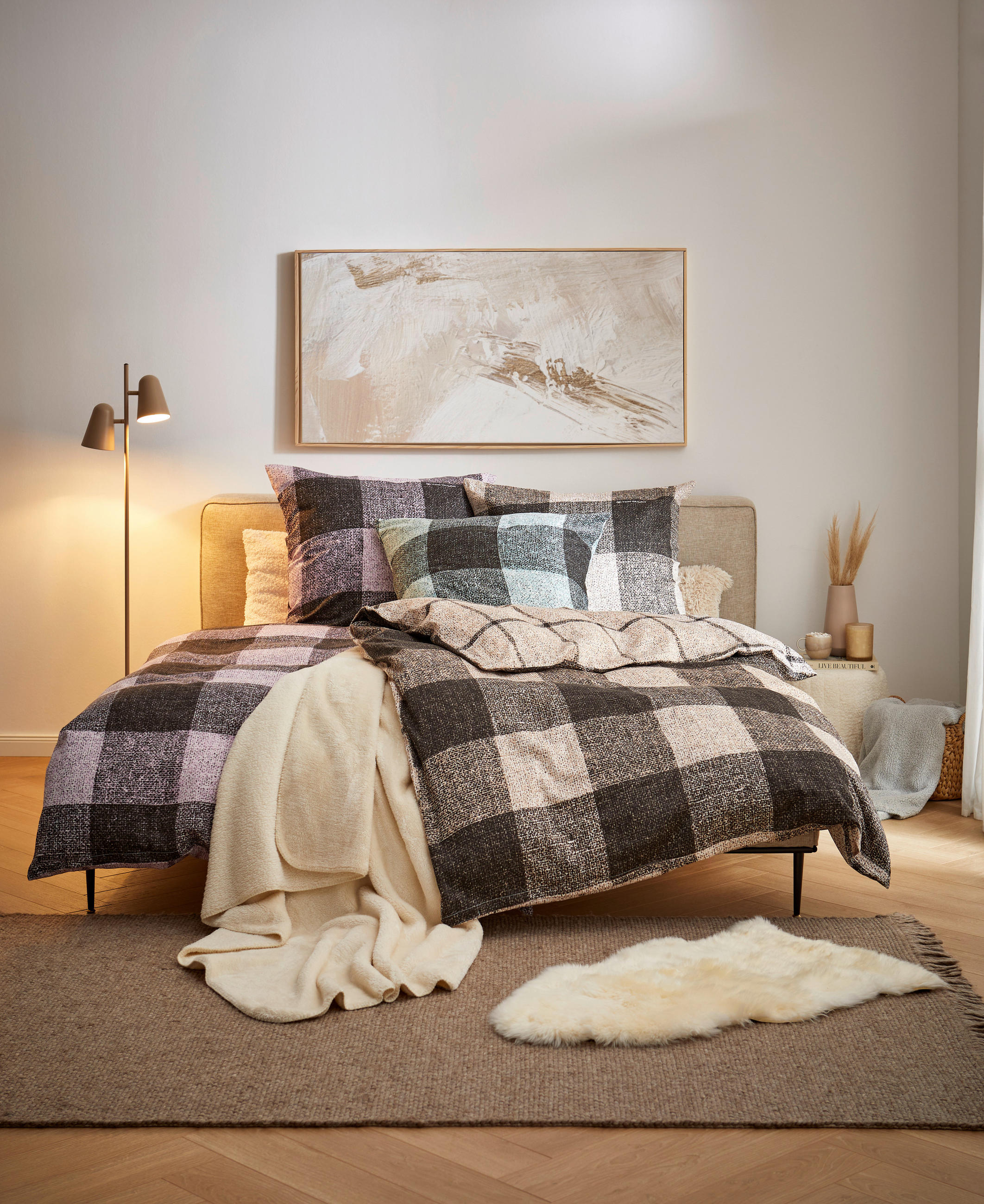 WENDEBETTWÄSCHE Satin 155/220 cm  - Beige, KONVENTIONELL, Textil (155/220cm) - Tom Tailor