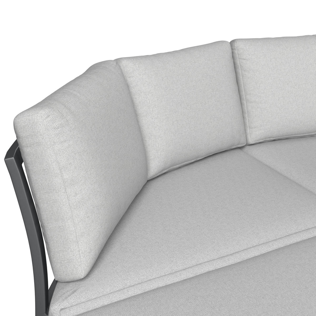 SONNENINSEL 200/66/200 cm  - Anthrazit/Grau, MODERN, Textil/Metall (200/66/200cm) - Ambia Garden