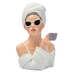 SKULPTUR - Beige/Weiß, Trend, Kunststoff (19/28/16,5cm) - Ambia Home