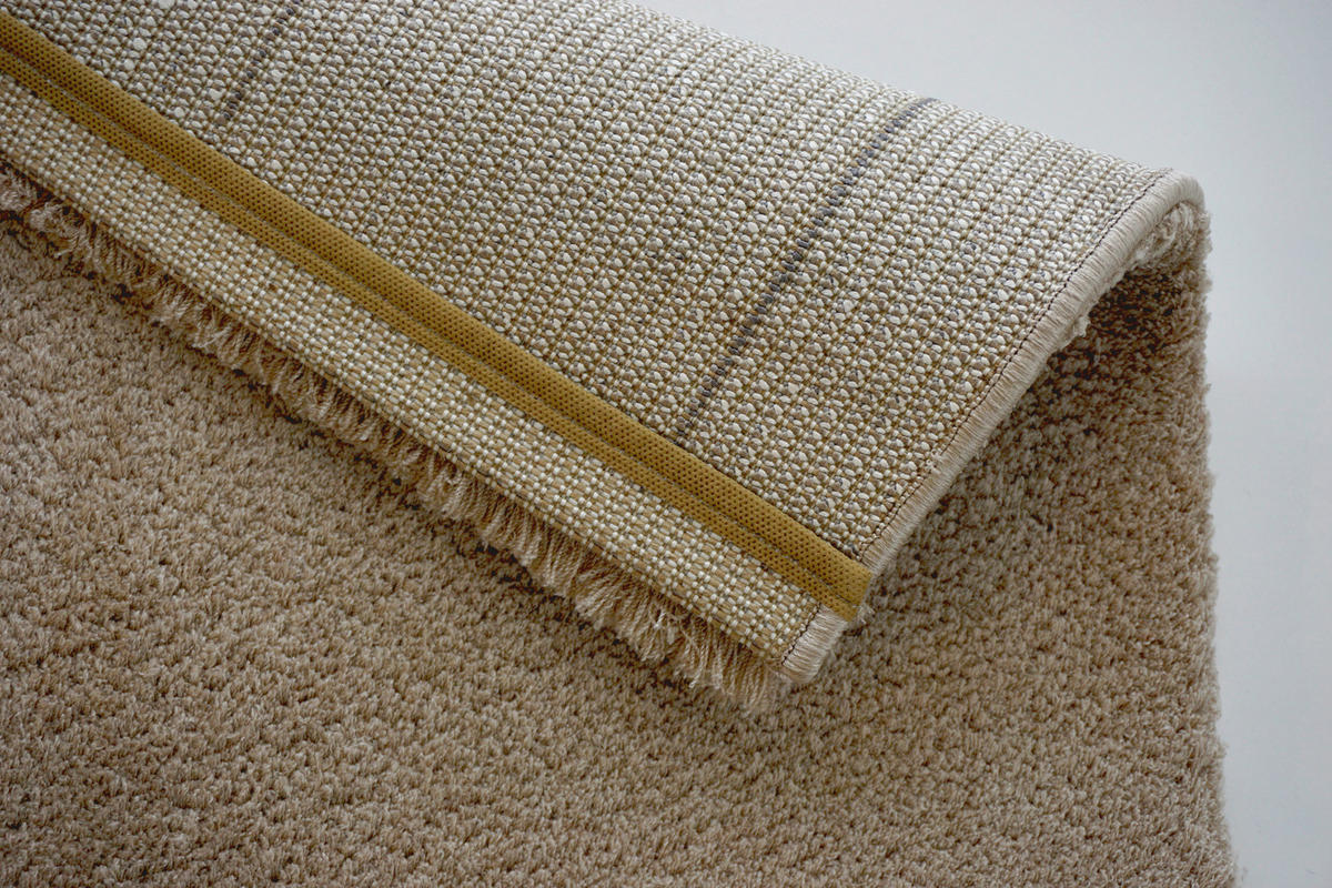 HOCHFLORTEPPICH 67/130 cm Salerno Hellbraun  - Hellbraun, Basics, Textil (67/130cm) - Novel