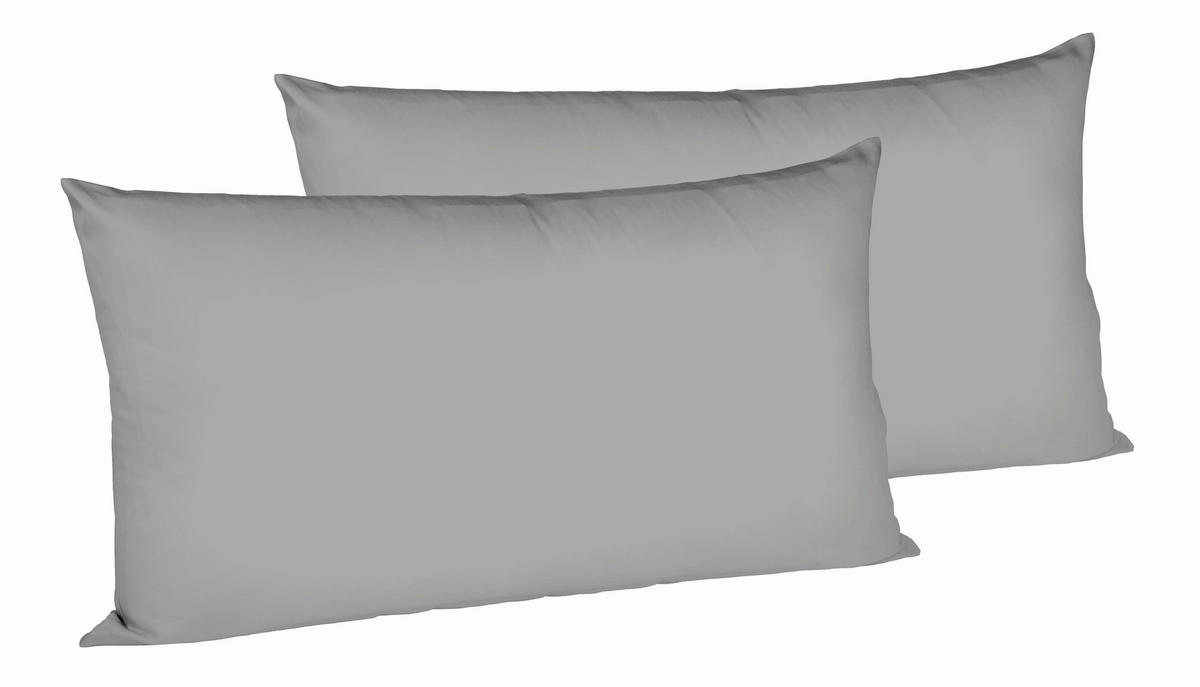 KOPFKISSENBEZUG 40/80 cm  - Grau, Basics, Textil (40/80cm) - Fleuresse