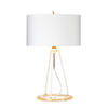 BORDSLAMPA Elstead Ferrara 45/73.7 cm   - vit/guldfärgad, Klassisk, metall/textil (45/73.7cm) - Elstead Lighting