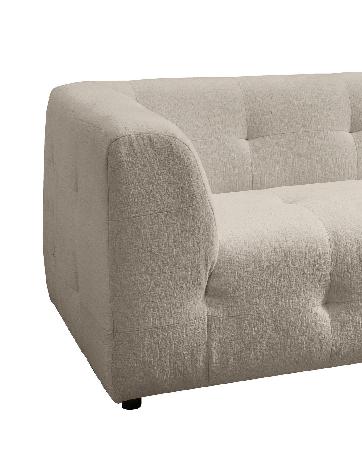 2-SITZER-SOFA in Mikrofaser Taupe  - Taupe/Schwarz, Design, Kunststoff/Textil (184/72/95cm) - Livetastic