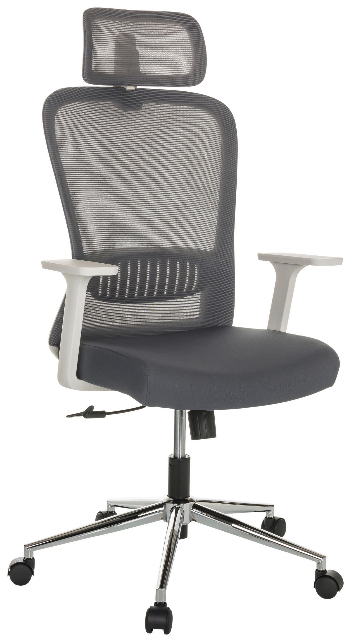 SNURRSTOL  i grå  - silver/grå, Basics, metall/textil (66/113-130/60cm) - MID.YOU