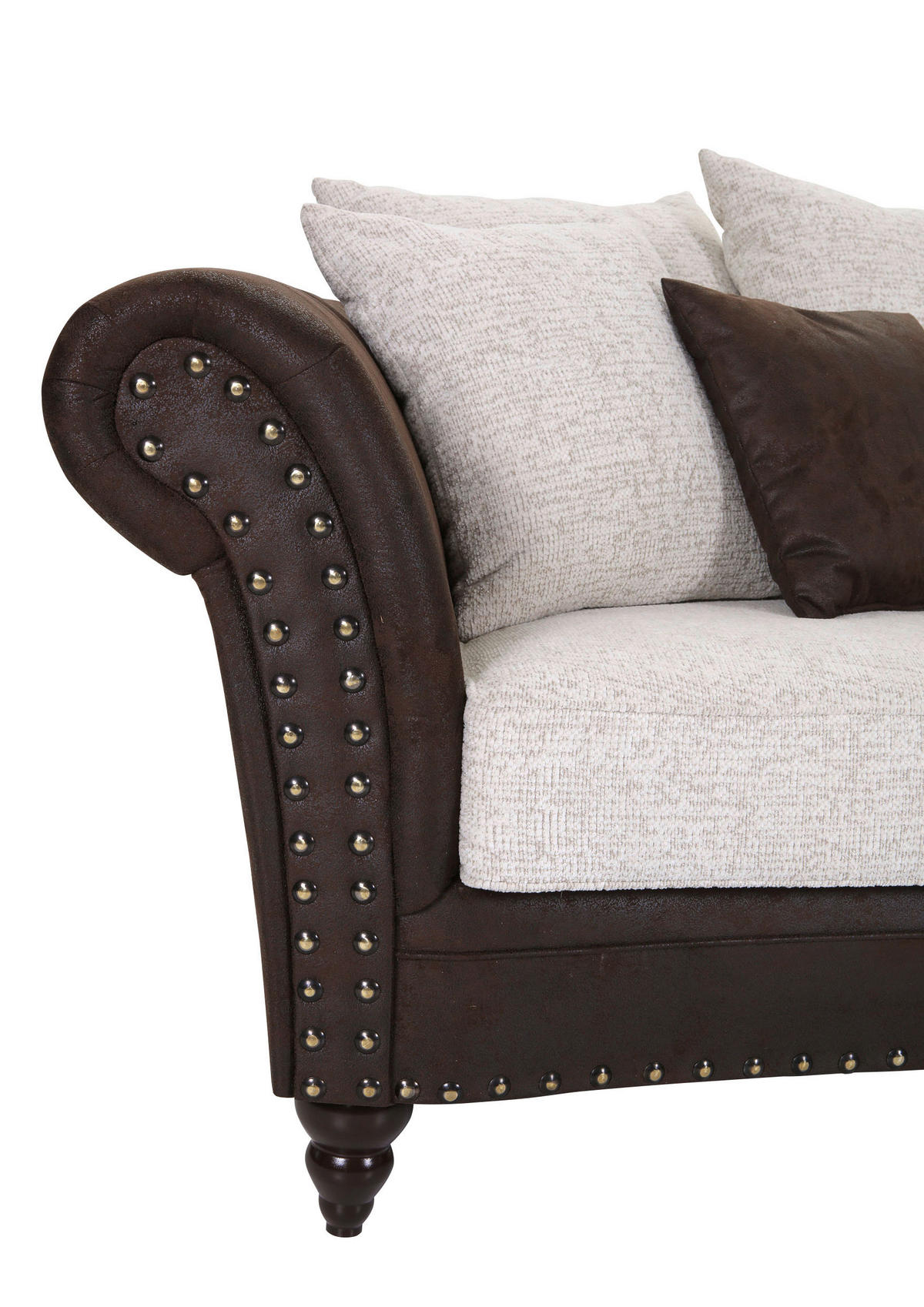 TROSJED tekstil  smeđa    - sivo-smeđa/tamno smeđa, Romantično / ladanjski, tekstil/drvo (273/79/50/125cm) - Landscape