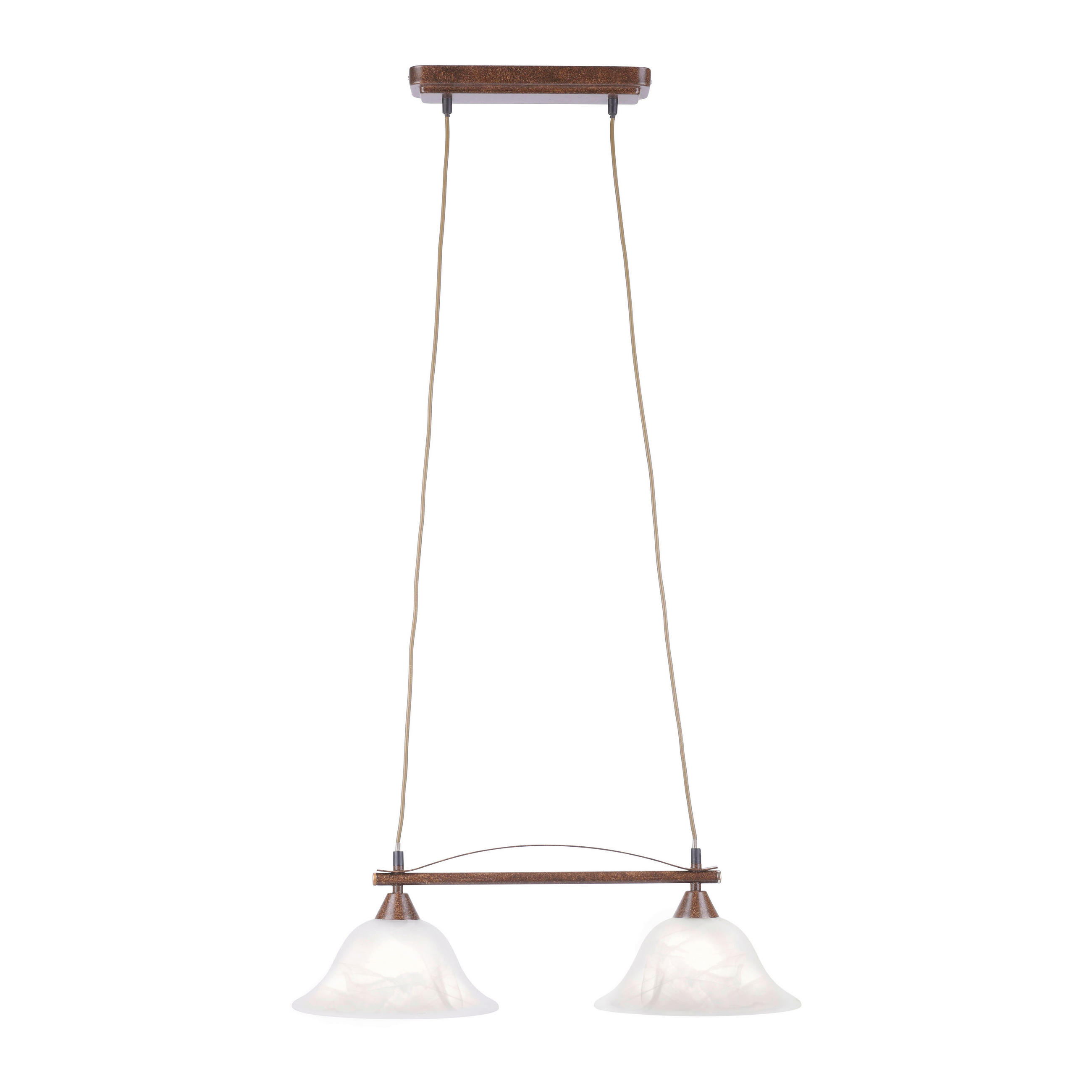 HÄNGELEUCHTE 59/24/120 cm  - Rostfarben, KONVENTIONELL, Glas/Kunststoff (59/24/120cm)
