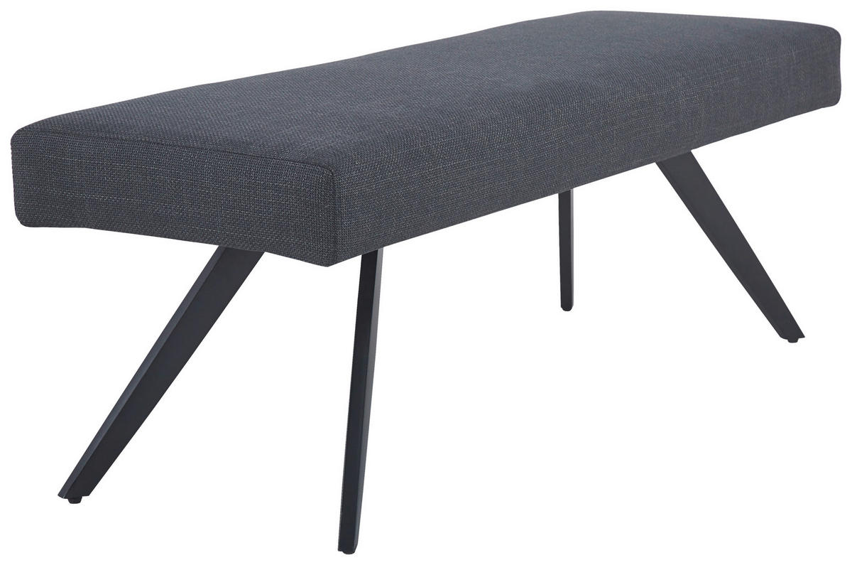 SITZBANK in Metall, Textil Dunkelgrau  - Dunkelgrau/Schwarz, KONVENTIONELL, Textil/Metall (140/49/47cm) - MID.YOU