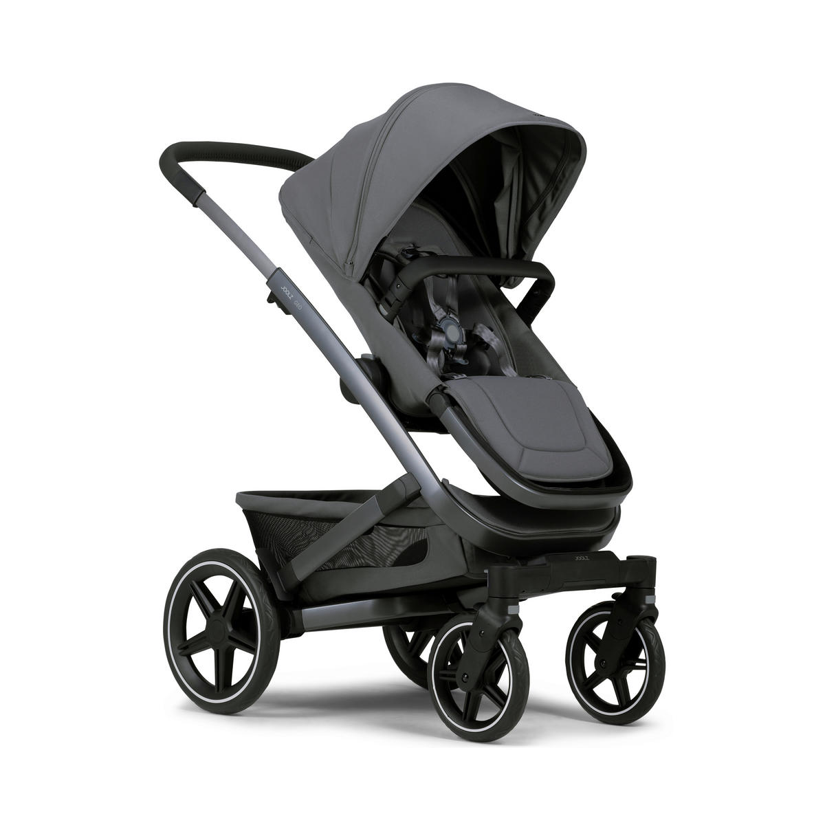 KINDERWAGENSET Geo3 Mono  - Grau, Basics, Textil/Metall (60/92-113/77-105cm) - Joolz
