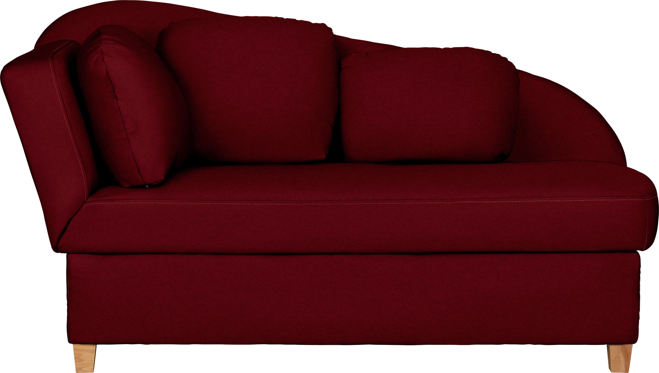 LIEGE in Chenille, Flachgewebe Bordeaux  - Bordeaux, Lifestyle, Holz/Textil (85/97/180cm) - Novel