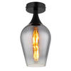DECKENLEUCHTE  15/30 cm    - Klar/Chromfarben, Design, Glas/Metall (15/30cm) - Globo