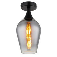 DECKENLEUCHTE  15/30 cm    - Klar/Chromfarben, Design, Glas/Metall (15/30cm) - Globo