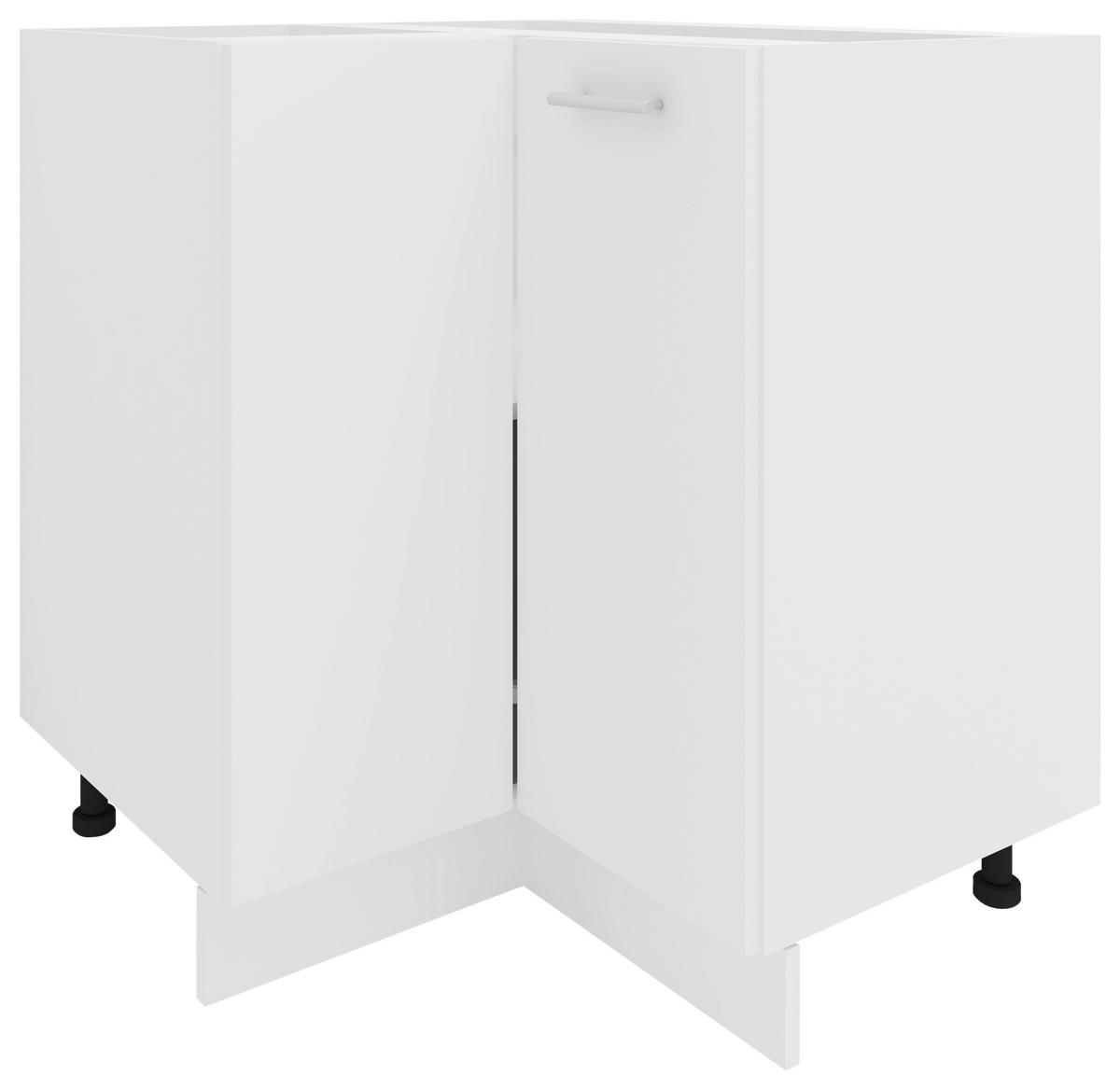 ECKUNTERSCHRANK 76/82/76 cm  in Weiß  - Weiß, KONVENTIONELL, Holzwerkstoff/Metall (76/82/76cm) - MID.YOU