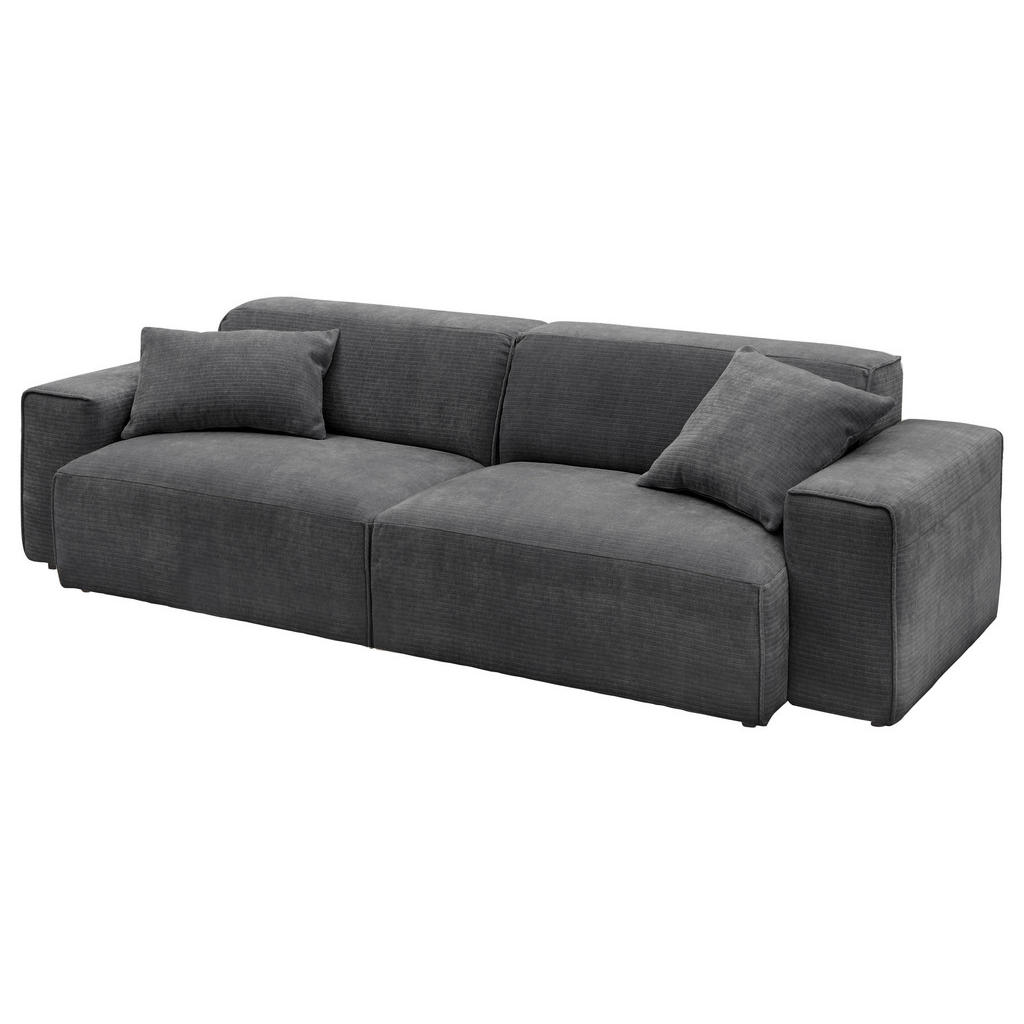 Thumbnail - Pure Home Lifestyle Bigsofa, Anthrazit, Textil, 3-Sitzer, 238x71x101 cm, Blauer Engel, Goldenes M, Oeko-Tex® Standard 10...