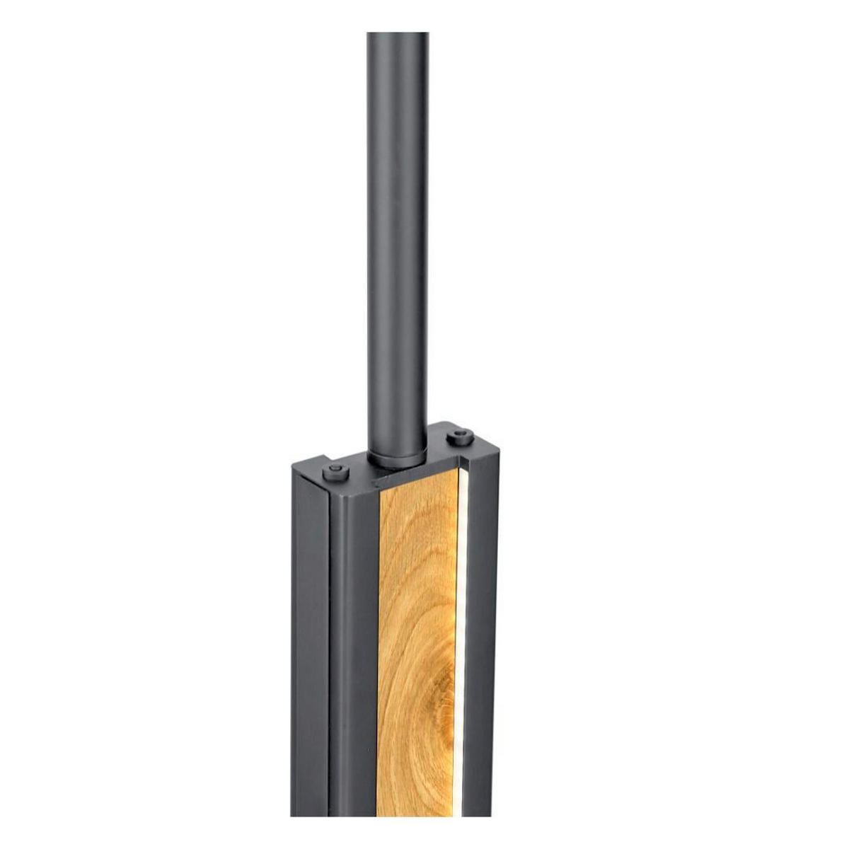 LED-DECKENFLUTER Duo 30/182 cm  - Eichefarben/Schwarz, Design, Holz/Metall (30/182cm)