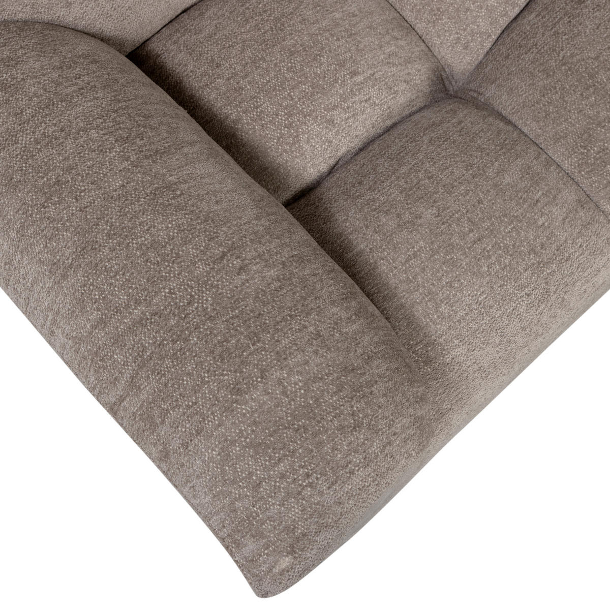 ECKSOFA Tibas Sandfarben Webstoff  - Sandfarben/Schwarz, Design, Kunststoff/Textil (280/165cm) - Livetastic