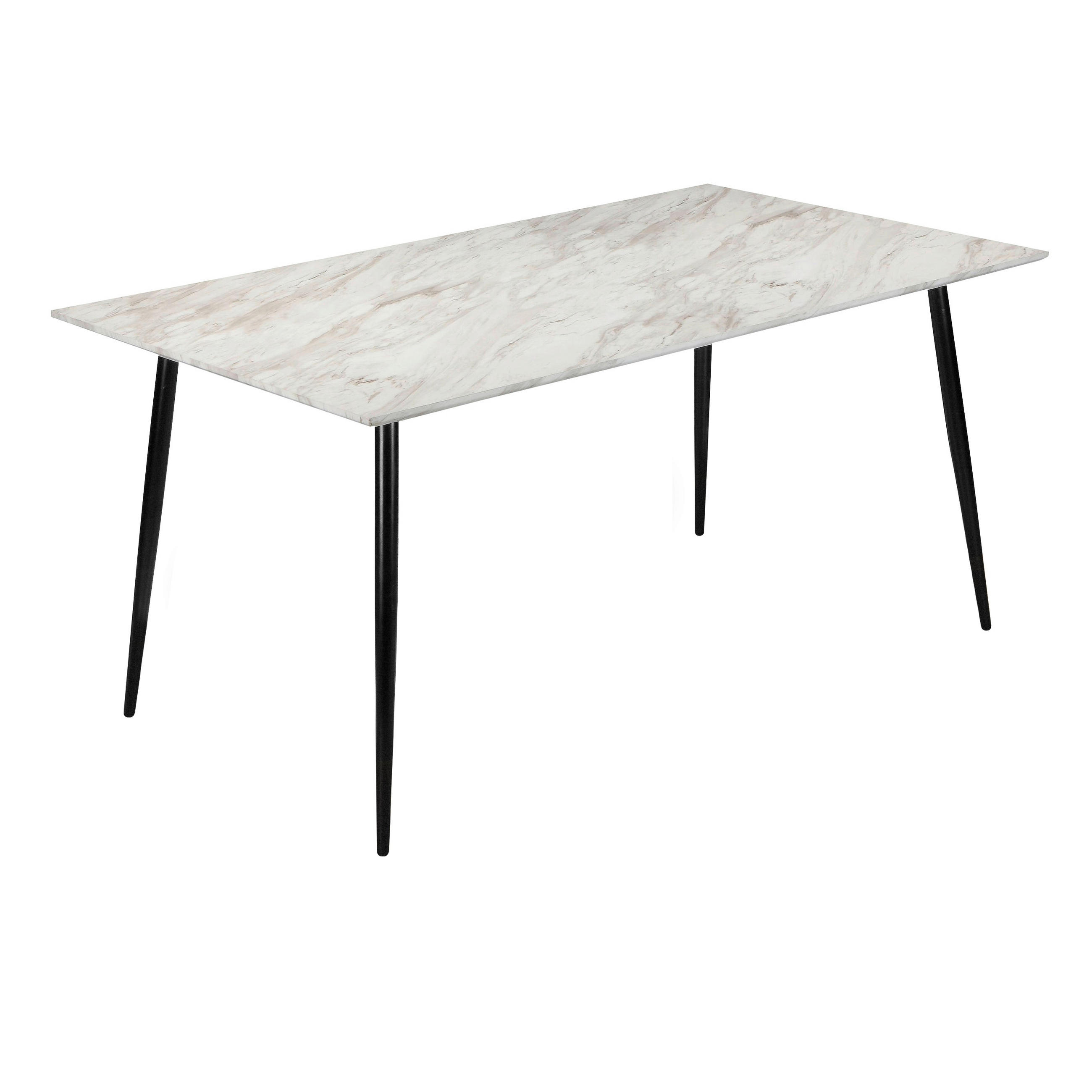 ESSTISCH 120/80/76 cm Nachbildung  Metall, Holzwerkstoff gastro- und objekttauglich rechteckig Schwarz  - Schwarz, MODERN, Holzwerkstoff/Metall (120/80/76cm) - MID.YOU