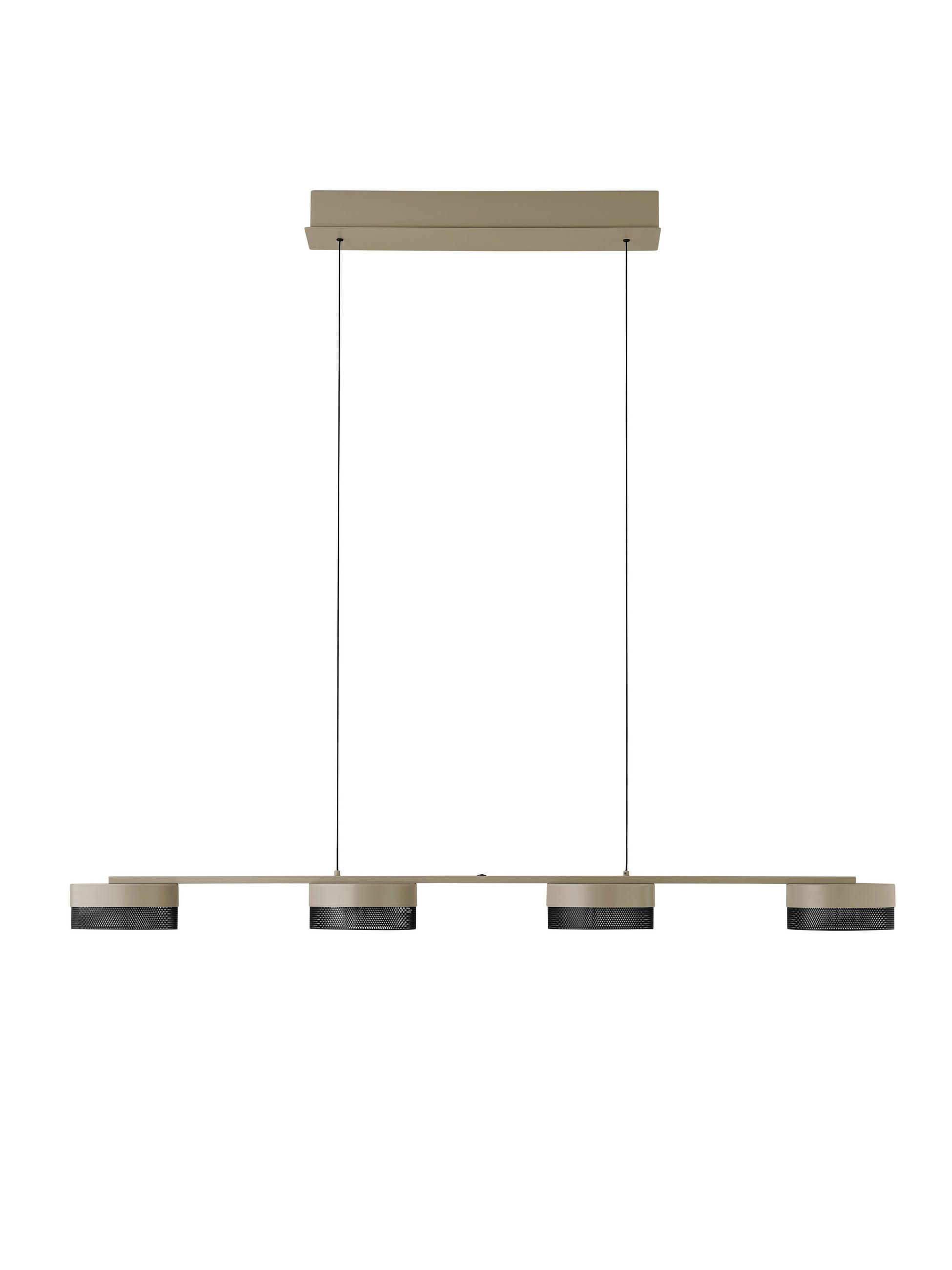 LED-HÄNGELEUCHTE MESH 110/11,5/150 cm   - Greige, MODERN, Metall (110/11,5/150cm) - Hell