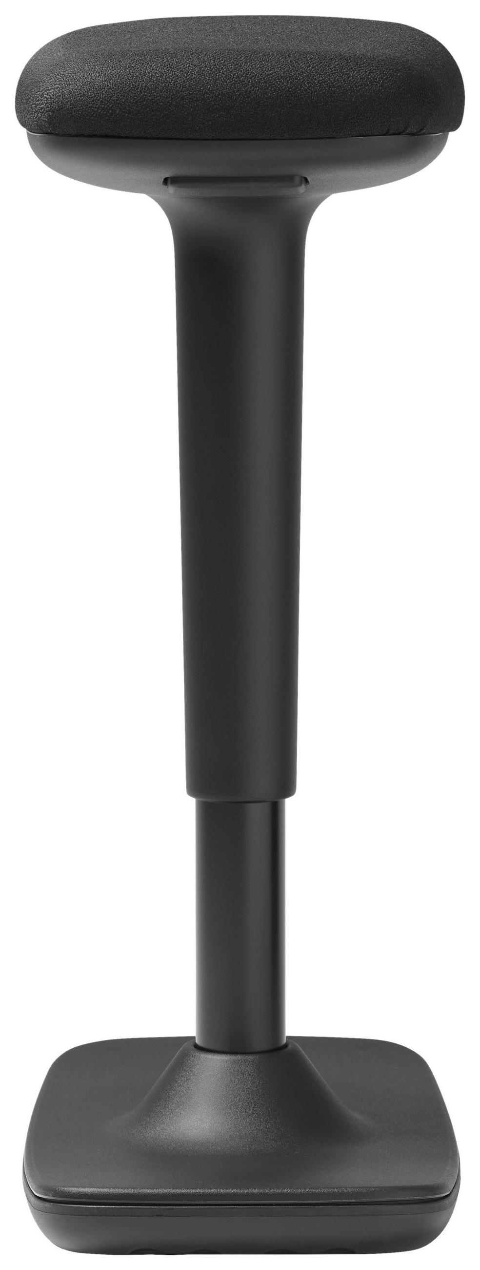 BÜROHOCKER Schwarz  - Schwarz, Basics, Kunststoff/Textil (44/25/50-75cm) - Dauphin