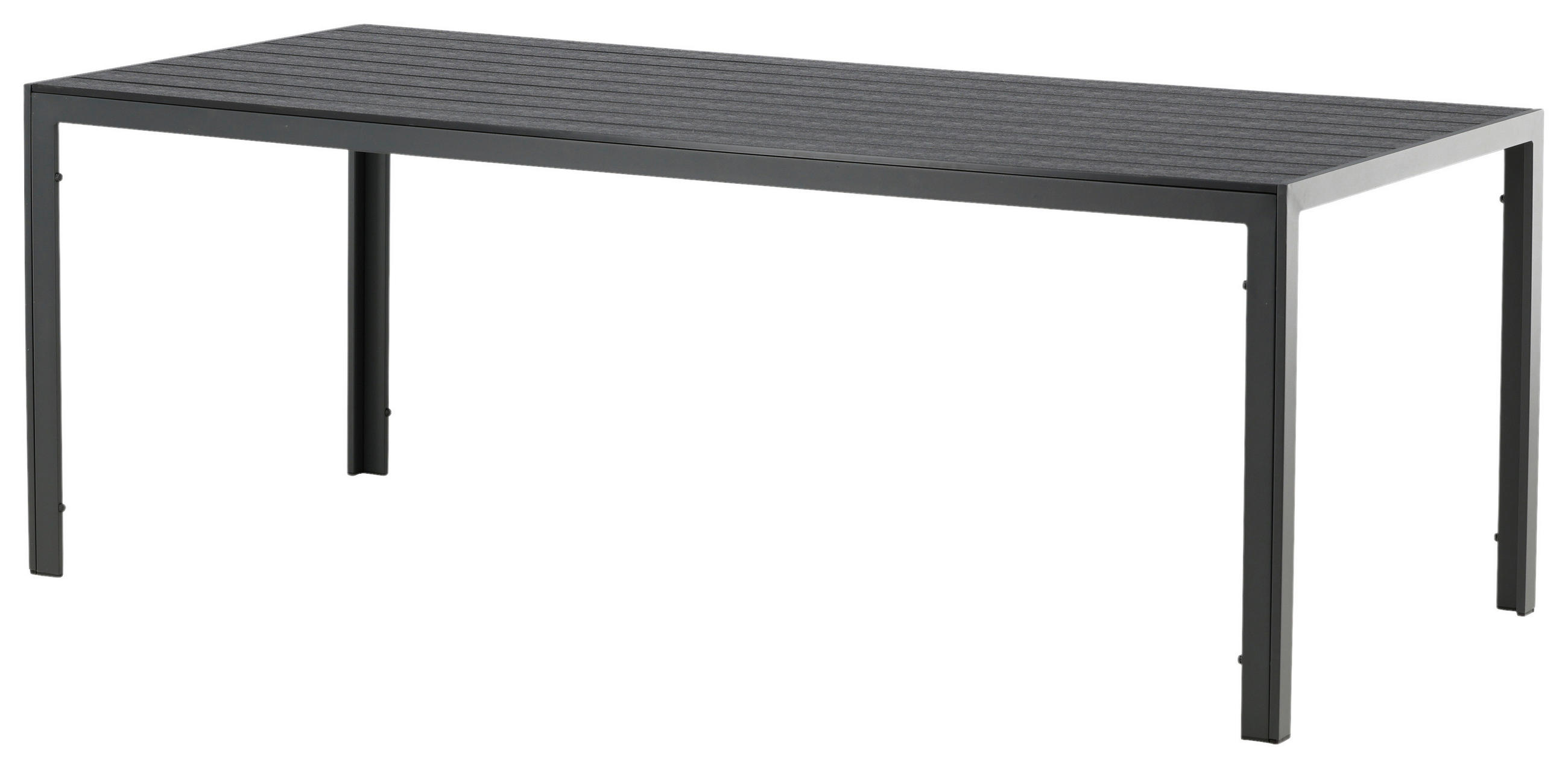 GARTENTISCH 205/90/73,5 cm Metall rechteckig  - Schwarz, KONVENTIONELL, Metall (205/90/73,5cm) - Gardenson