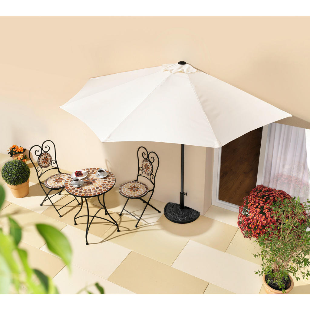 Sonnenschirm Bht: 270x235x135 Cm Naturfarben