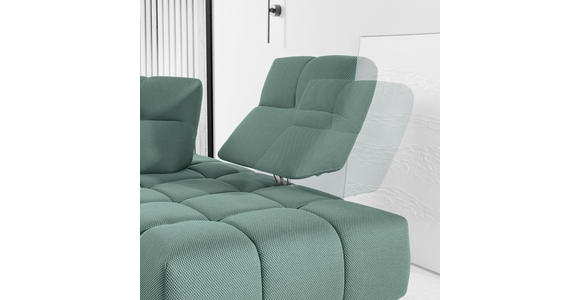 ECKSOFA in Struktur Hellblau 313/233 cm - Schwarz/Hellblau, Design, Kunststoff/Textil (313/233cm) - Emilio Belluti