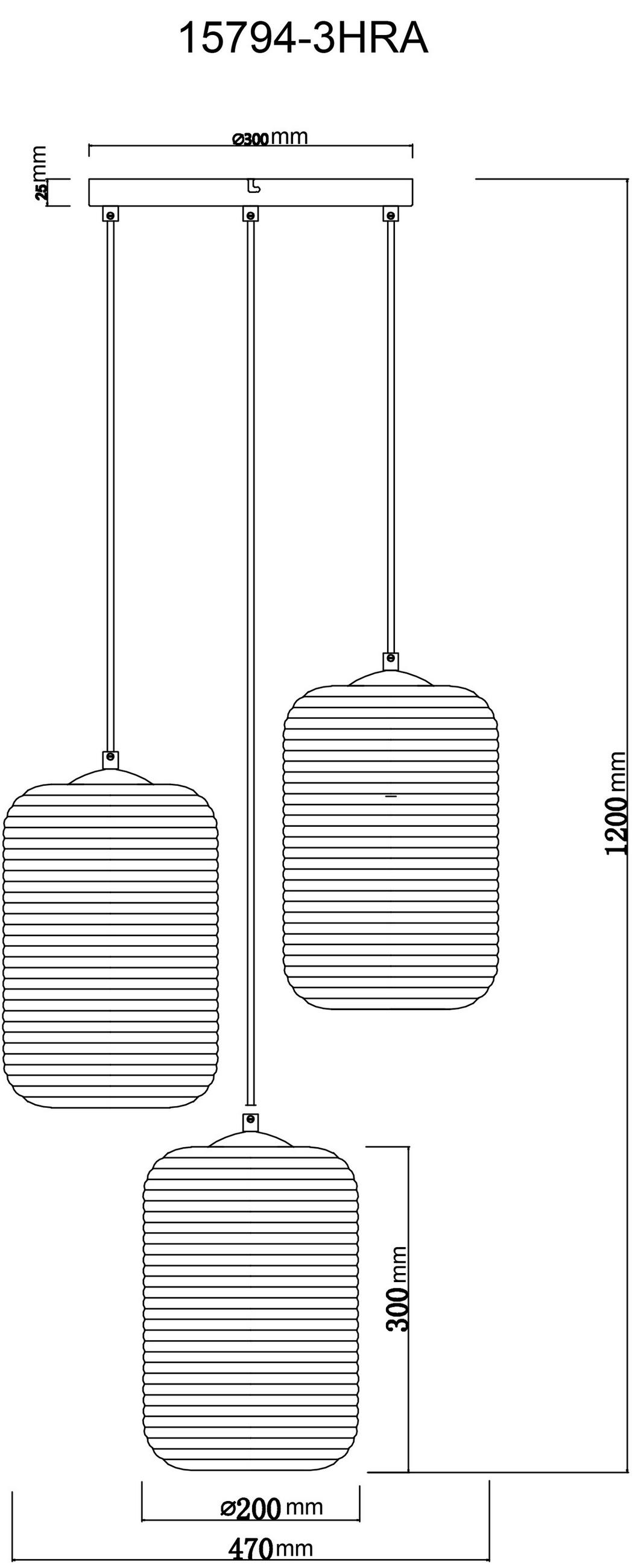 HÄNGELEUCHTE 47/120 cm  - Bernsteinfarben/Schwarz, Basics, Glas/Kunststoff (47/120cm) - Globo