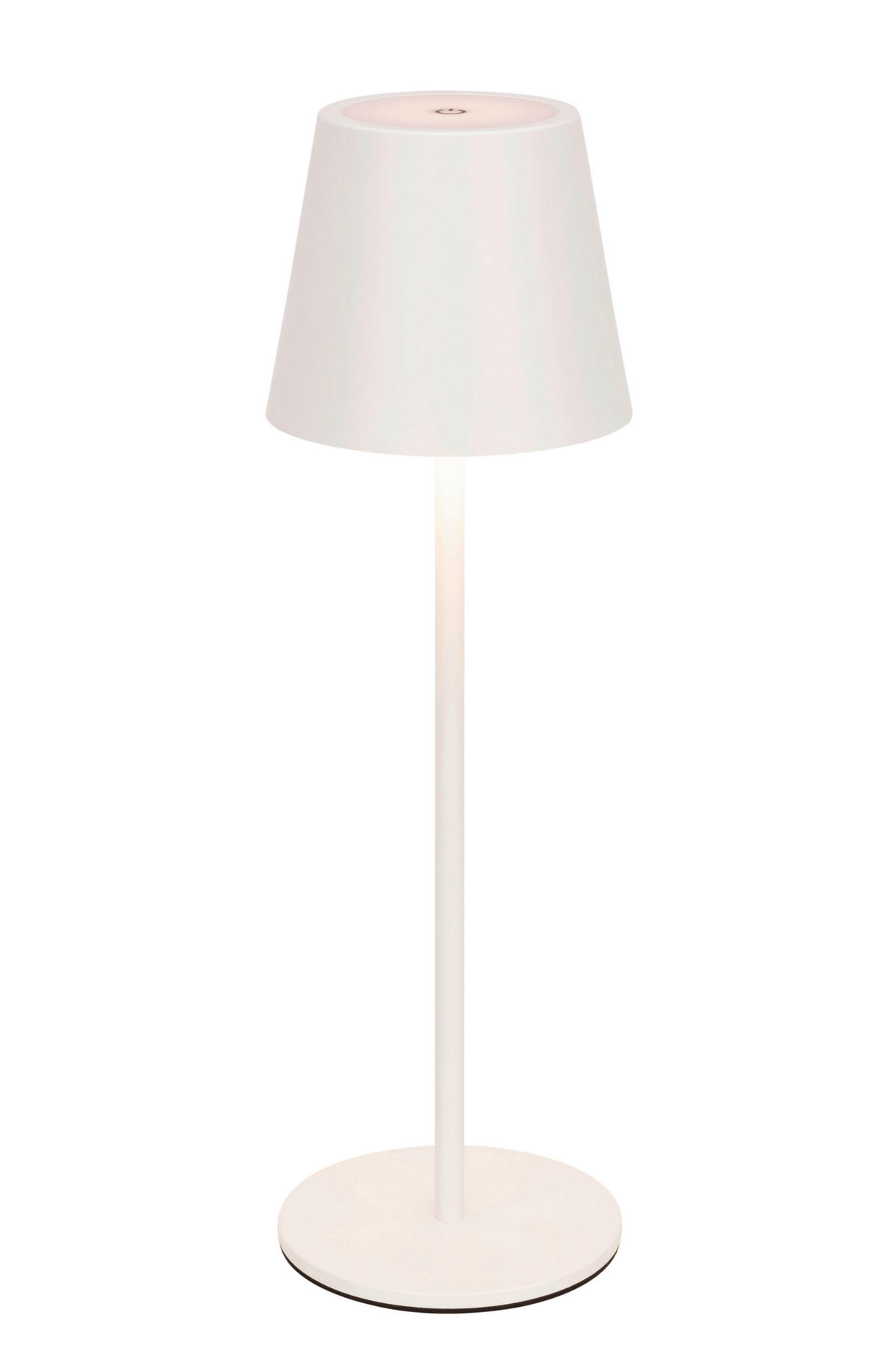 STOLNÍ LAMPA NA BATERIE  - bílá, Konvenční, kov (11/36,5cm) - Novel