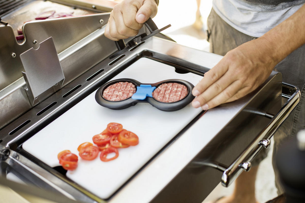 STISKALO ZA HAMBURGER 70060 - modra/črna, Konvencionalno, umetna masa (20cmcm) - Napoleon