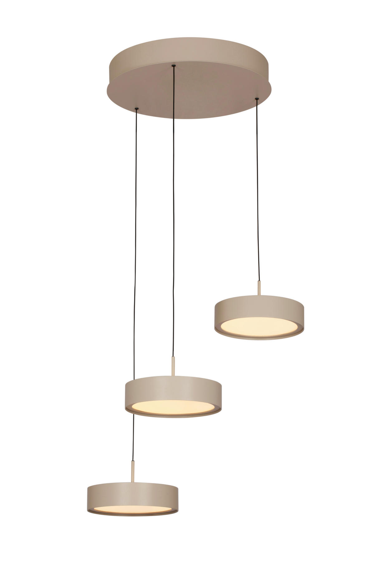 ZÁVESNÉ LED SVIETIDLO, 46.5/180 cm  - piesková, Design, kov (46.5/180cm) - Dieter Knoll