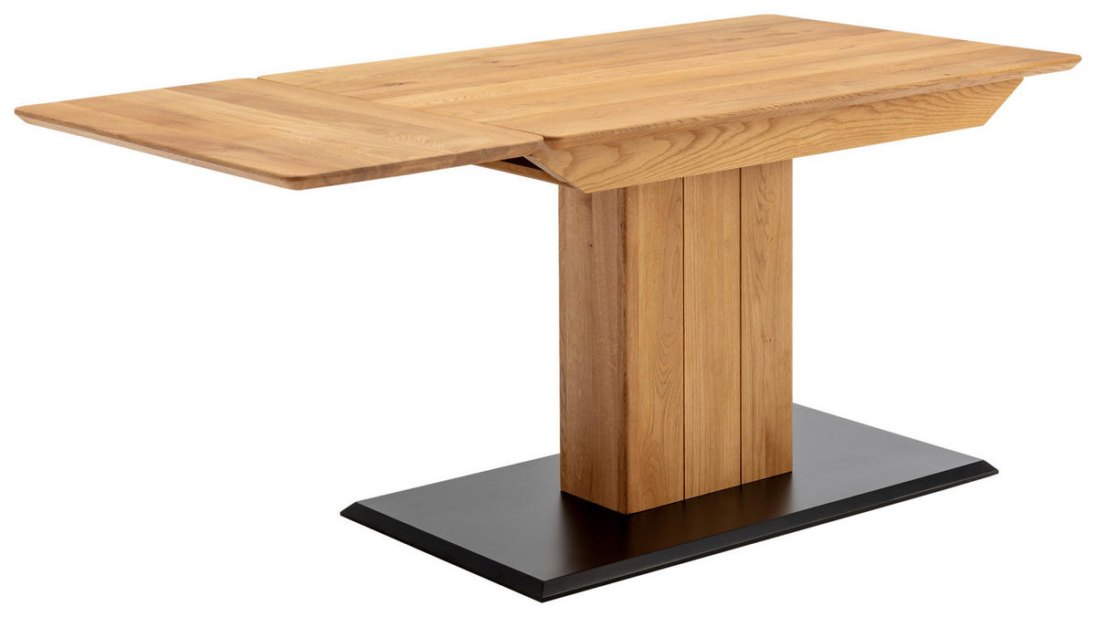 ESSTISCH 140-185/90/76 cm Echtholz  Holz in verschiedenen Größen erhältlich, in verschiedenen Holzarten erhältlich rechteckig Schwarz, Wildeiche  - Wildeiche/Schwarz, KONVENTIONELL, Holz (140-185/90/76cm) - Venda