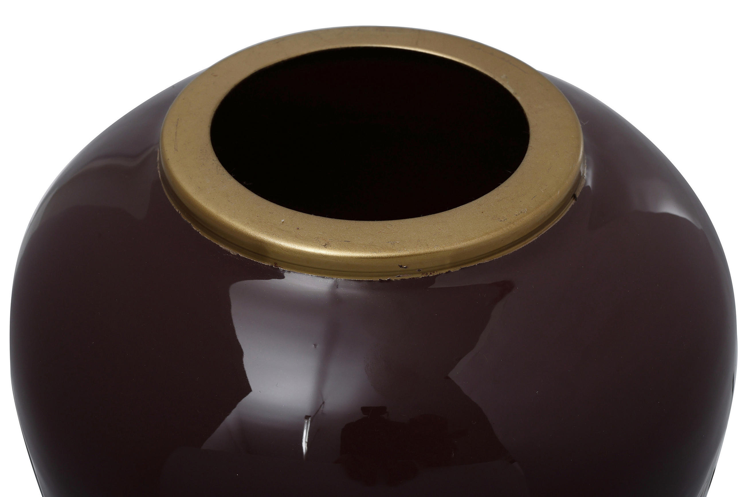 Thumbnail - Kayoom Vase, Gold, Bordeaux, Metall, 24x50x24 cm, Dekoration, Vasen, Metallvasen