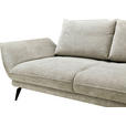 ECKSOFA Beige Mikrofaser  - Beige/Schwarz, Design, Textil/Metall (325/85/109-170cm) - Novel