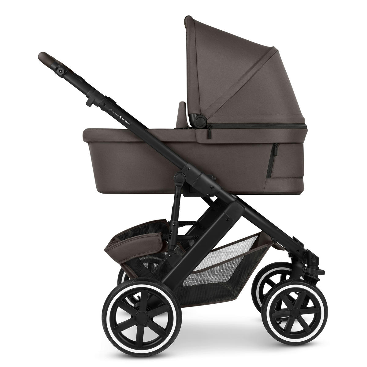 KINDERWAGENSET Salsa 5 Air Starter Set - Teddy  - Sandfarben/Schwarz, Basics, Textil/Metall (95,5/63/118cm) - ABC Design