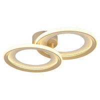 LED-DECKENLEUCHTE Glitra 52,5/31,5/9 cm  - Sandfarben/Silberfarben, Design, Kunststoff/Metall (52,5/31,5/9cm) - Globo