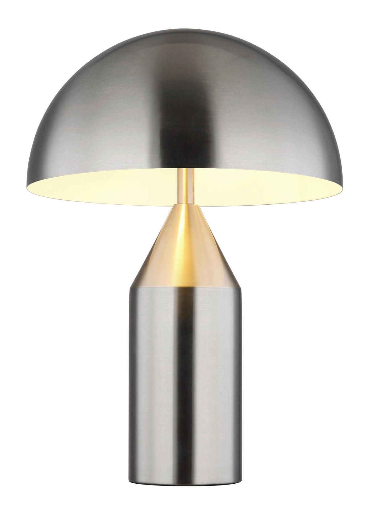 TISCHLEUCHTE - Weiss/Nickelfarben, Design, Metall (28/39cm) - Globo