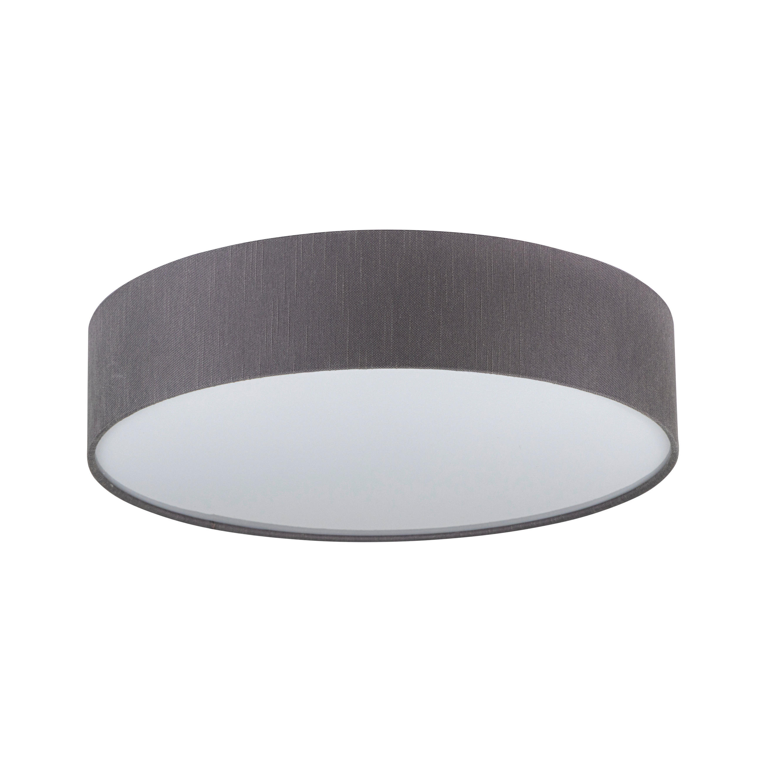DECKENLEUCHTE  57/13 cm    - Weiss/Grau, Basics, Kunststoff/Textil (57/13cm) - Novel