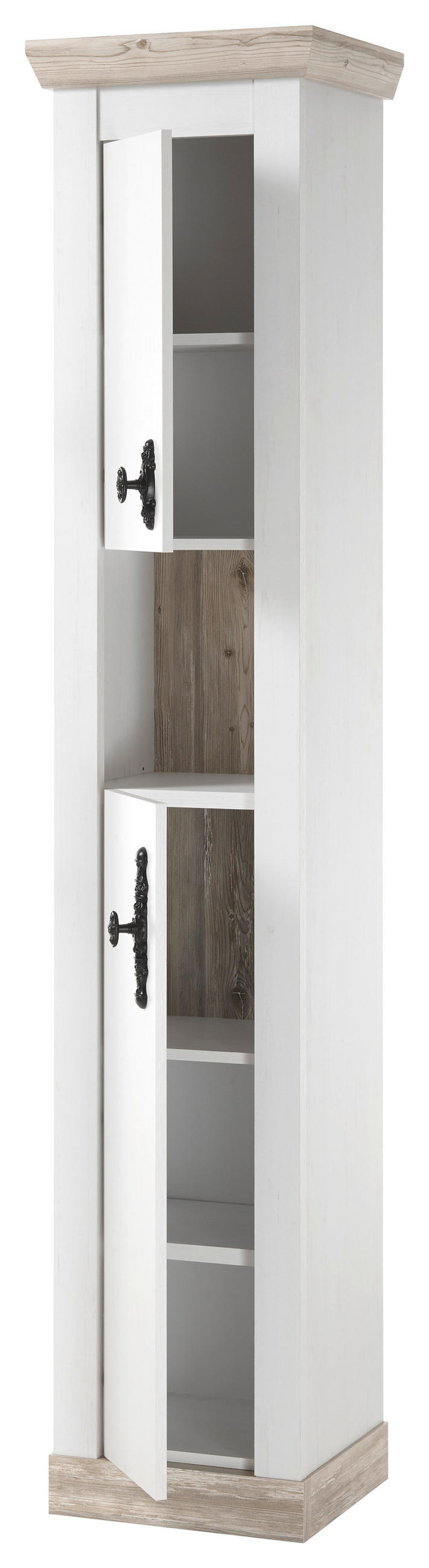BADEZIMMER 3-teilig  in  - Schwarz/Weiß, Design, Holzwerkstoff/Metall (143/200/46cm) - MID.YOU
