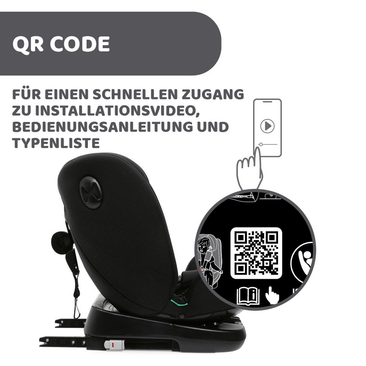 KINDERAUTOSITZ UNICO EVO I-SIZ   - Schwarz, Basics (46/54/69/44cm) - Chicco