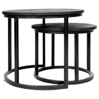 COUCHTISCH in Holz, Metall  - Schwarz, KONVENTIONELL, Holz/Metall (53/53/53cm) - MID.YOU