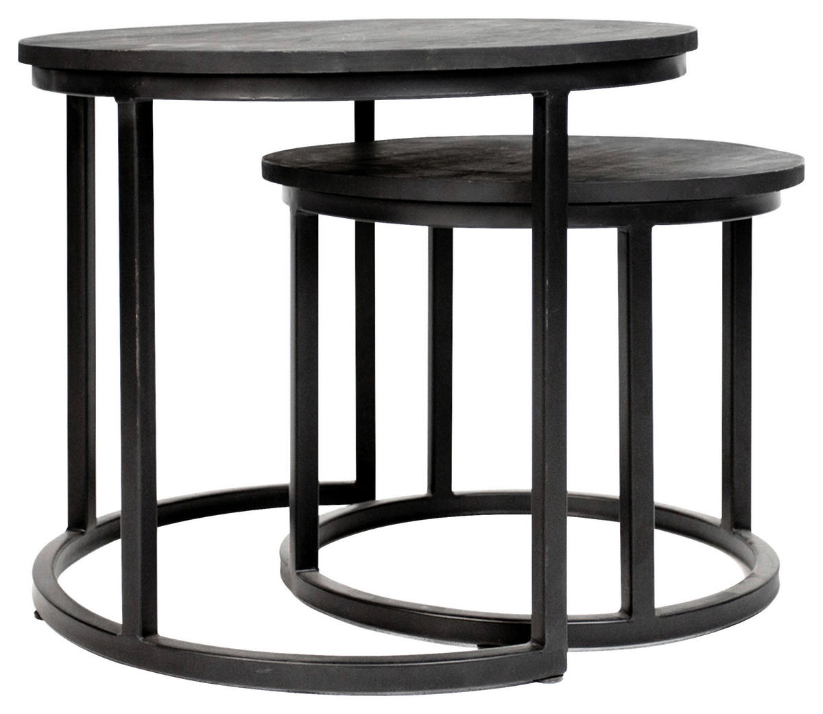 COUCHTISCH in Holz, Metall  - Schwarz, KONVENTIONELL, Holz/Metall (53/53/53cm) - MID.YOU